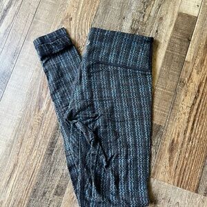 lululemon athletica Heathered Black & Teal Leggings